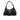 Gucci Abbey D-Ring hobo i sort GG canvas med læderhank, set forfra