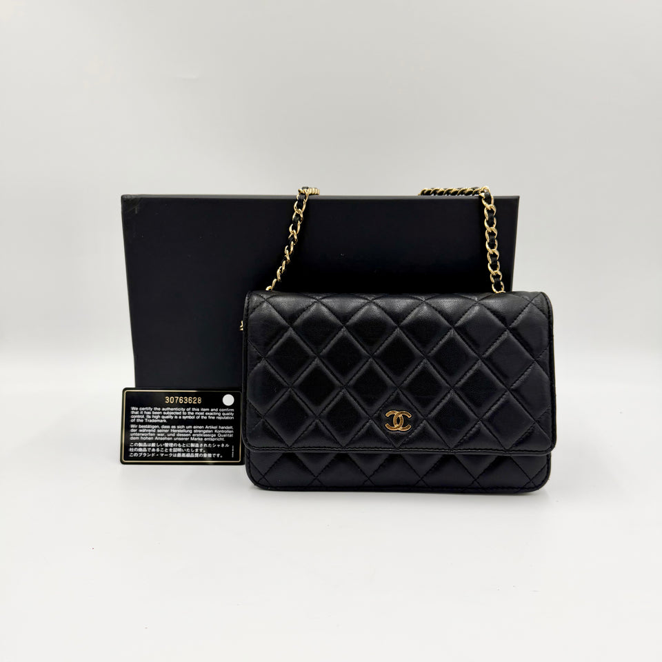 Chanel Wallet on Chain Lambskin Black – Gold Hardware