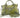 Balenciaga Classic 2-Way i limegrønt læder med nitter, hanke og skulderrem, set forfra