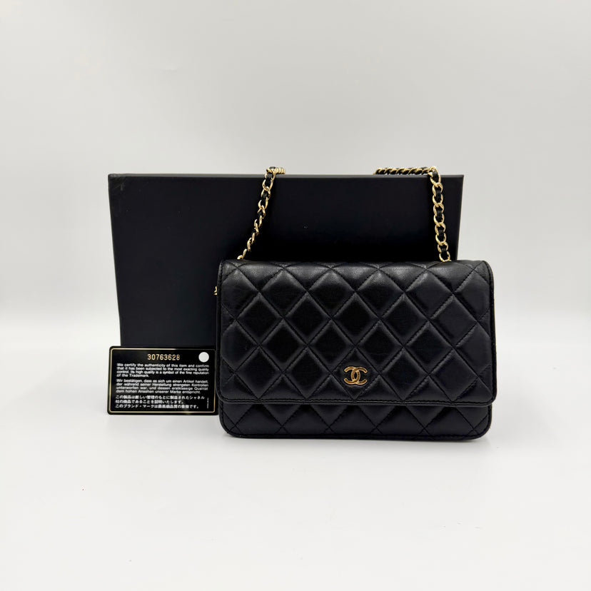 Chanel Wallet on Chain Lambskin Black – Gold Hardware