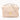 Louis Vuitton Pochette Métis i beige Monogram Empreinte-læder med guldfarvet lås, set forfra